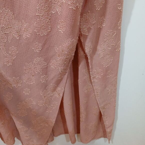 Pink Floral Sheer Longline Open Tie Front Cover - Picture 5 of 9
